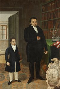 マリアーノ・アレホ・アルバレスと彼の息子 作： José Gil de Castro